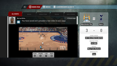 EA SPORTS™ анонсирует социальную сеть игры FIFA Street, получившую название Street Network и призванную поддерживать дух соперничества среди игроков.