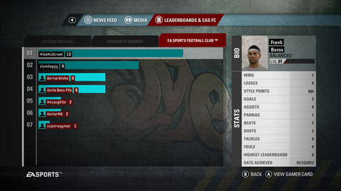 EA SPORTS™ анонсирует социальную сеть игры FIFA Street, получившую название Street Network и призванную поддерживать дух соперничества среди игроков.